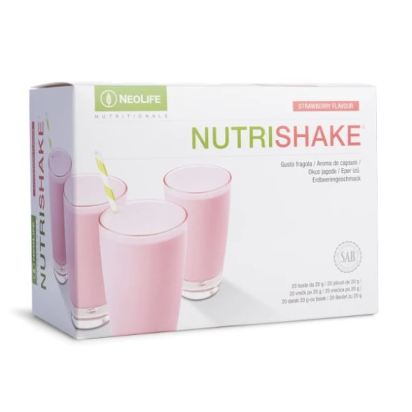 "NutriShake" braškių skonio baltyminis kokteilis